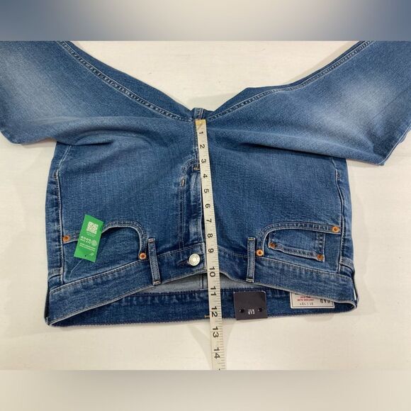Gap Jeans Women’s 12 Short Blue Denim Mid Rise Slim Fit Raw Hem Vintage Style - Picture 11 of 13